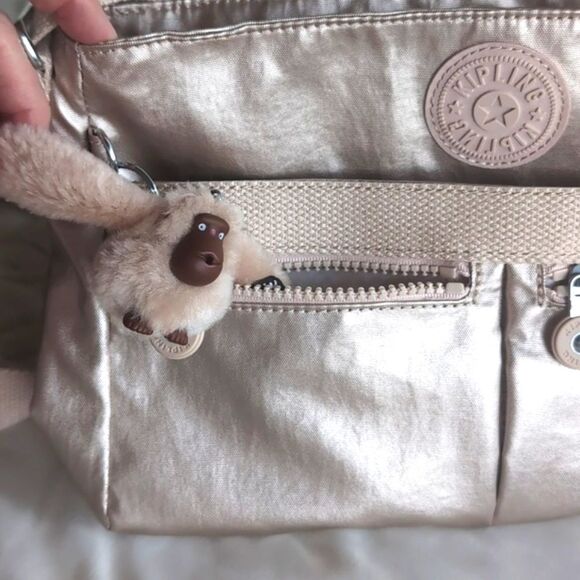 Kipling- New Angie Metallic Glow Crossbody Travel Bag NWOT - Picture 12 of 16